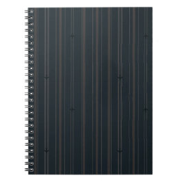 Caderno Espiral Listras do Jato em Azul Marinho Escuro
