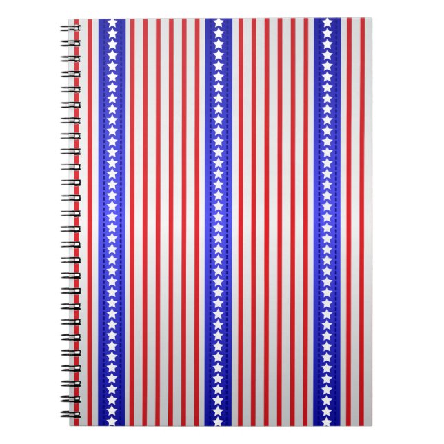 Caderno Espiral Listras e Estrelas (Frente)