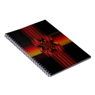 Caderno Espiral Listras Grandes e Pequenas Com Laço