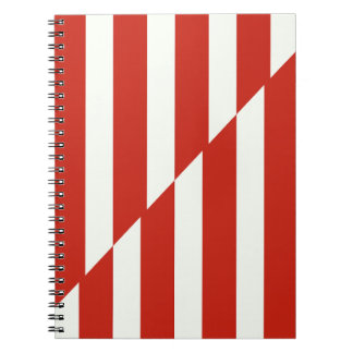 Caderno Espiral Listras interrompidas vermelhas