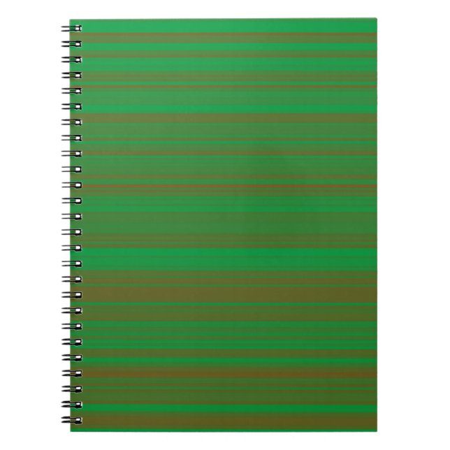 Caderno Espiral Listras Marrons Verdes (Frente)