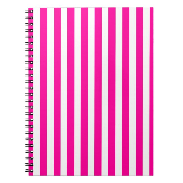 Caderno Espiral Listras Modernas Rosa (Frente)