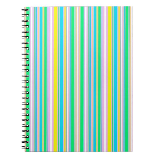 Caderno Espiral Listras pastel (Frente)