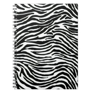 Caderno Espiral listras preto e branco da zebra
