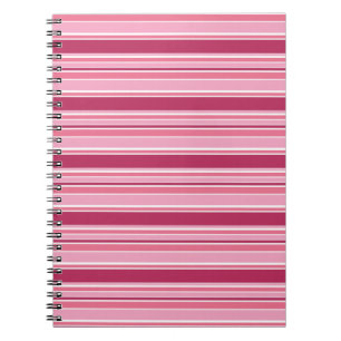 Caderno Espiral Listras rosa