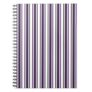 Caderno Espiral Listras roxas e brancas escuras dos doces