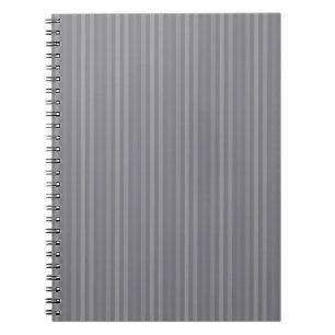 Caderno Espiral Listras Verticais Cinza Padrão