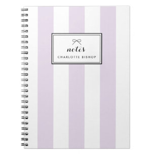 Caderno Espiral Listras Verticais Modernas do Pastel Personalizada