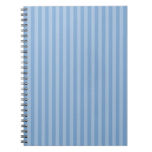 Caderno Espiral Listras Verticais Monocromáticas Azuis Claras E Po