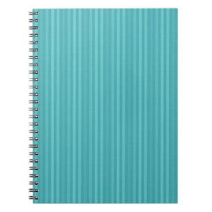 Caderno Espiral Listras Verticais Padrão Turquesa Azul-Verde