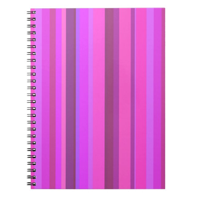 Caderno Espiral Listras verticais rosa (Frente)