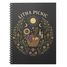 Caderno Espiral Litha Picnic Summer Solstice Celestial Art