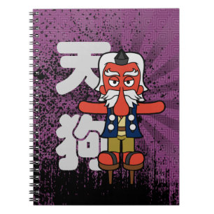 Caderno Espiral Little Daitengu Yokai Grunge