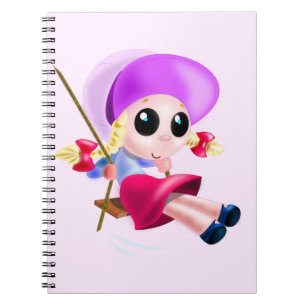 Caderno Espiral Little Girl Swing