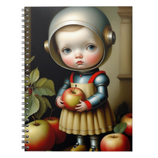 Caderno Espiral Little Space Girl with Apples Notebook