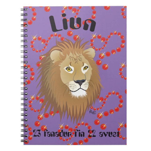 Caderno Espiral Liun 23 fanadur fin 22 avust Notizheft (Frente)