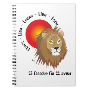 Caderno Espiral Liun 23 fanadur fin 22 avust Notizheft