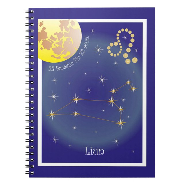 Caderno Espiral Liun 23 fanadur fin 22 avust Notizheft (Frente)