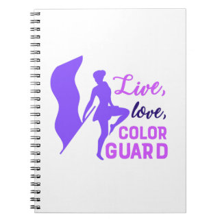 Caderno Espiral Live, Love, Color Guard