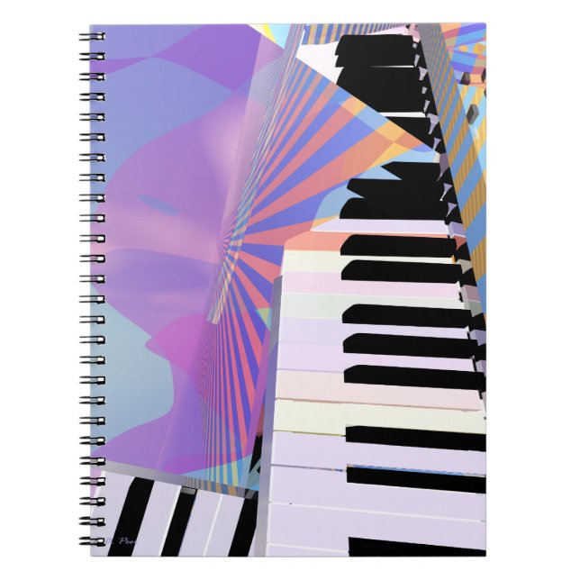 Caderno Espiral Livrando a música do teclado (Frente)