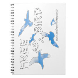 Caderno Espiral Livre como um Pássaro