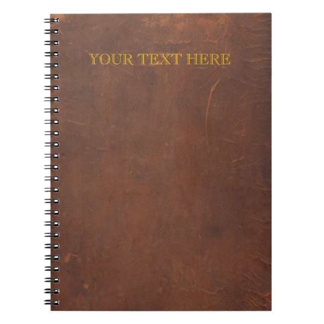 Caderno Espiral Livro antigo / Livro antigo / "Couro-natural" (Frente)