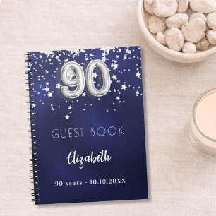 Caderno Espiral Livro convidado 90 de aniversário marinho estrelas