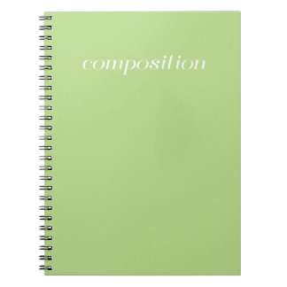 Caderno Espiral Livro da composição - verde