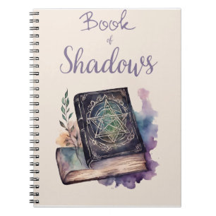 Caderno Espiral Livro das Sombras. Para feitiços