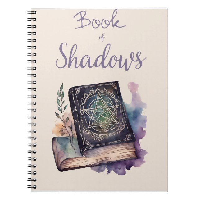 Caderno Espiral Livro das Sombras. Para feitiços (Frente)