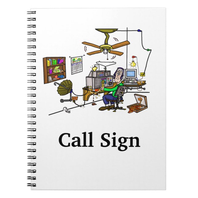 Caderno Espiral Livro de Anotações da Loucura Home Brew Ham (Frente)