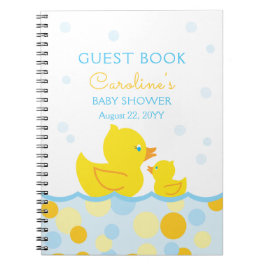 Caderno Espiral Livro de Chás de fraldas de Borracha Ducky