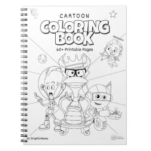 Caderno Espiral livro de coloração para crianças 4-12