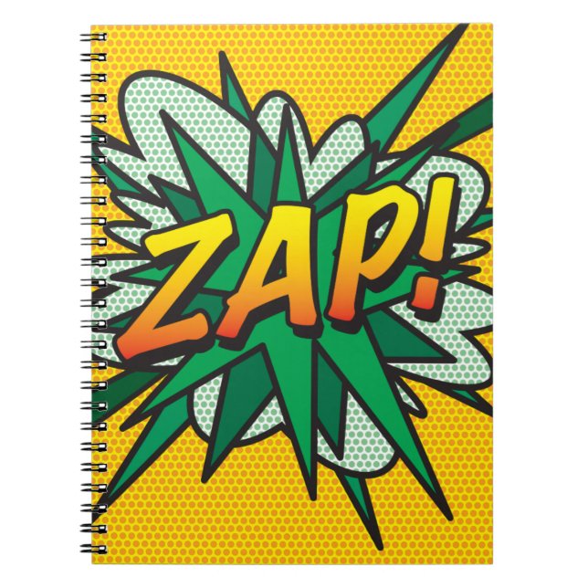 Caderno Espiral Livro de Comédia Retro ZAP Divertido (Frente)