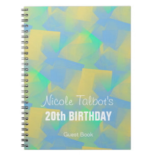 Caderno Espiral Livro de Convidado de Aniversário do 20 de Anivers