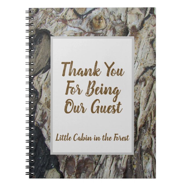 Caderno Espiral Livro de Convidado Galho de Grãos-de-Vinho Foto Ru (Frente)