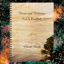 Caderno Espiral Livro de Convidados B&B Russo, Pedra Castanho Clar