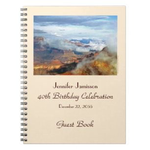 Caderno Espiral Livro de Convidados do Partido aniversário de 40