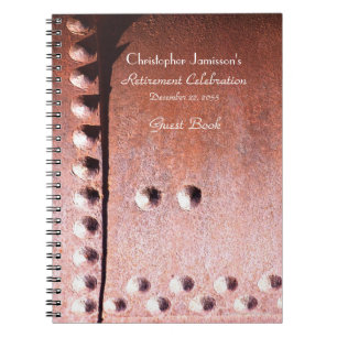 Caderno Espiral Livro de convidados do partido aposentadoria, Faux
