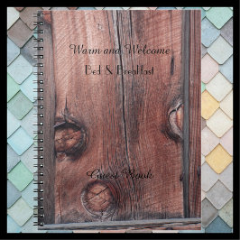 Caderno Espiral Livro de Convidados Russo B&B, Madeira Velha de Ca