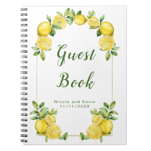 Caderno Espiral Livro de Convidados sobre Casamentos de Casamento