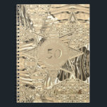 Caderno Espiral Livro de Convidados sobre Casamentos de Ouros do P<br><div class="desc">Notebook Elegante Espiral Elegante para Ouro de 50 anos de festa de casamento do livro convidado, adicione nome e data ou seu texto</div>