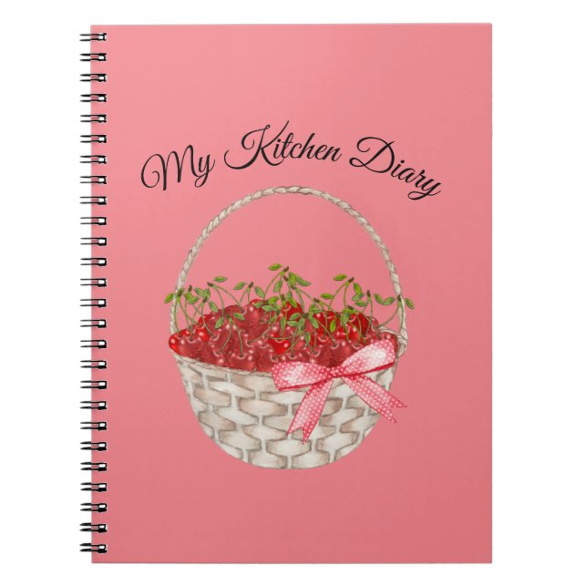 Caderno Espiral Livro de Cookbook Russo Personalizado Cereja Paste (Frente)