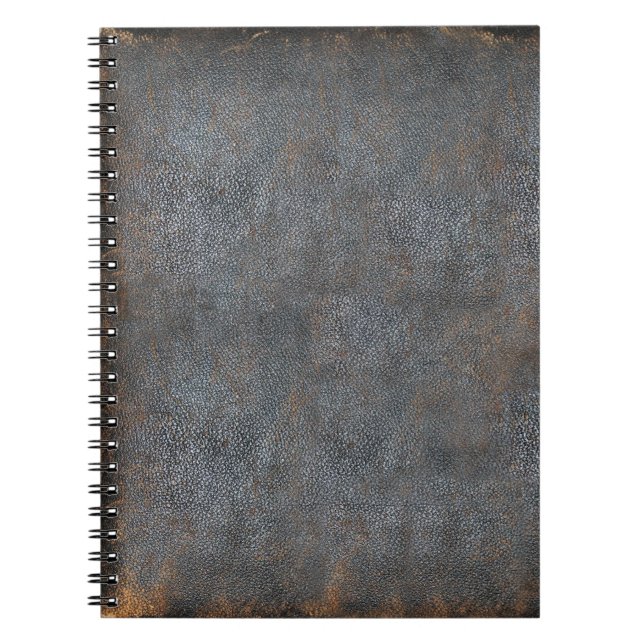 Caderno Espiral Livro de couro afligido antiguidade (Frente)