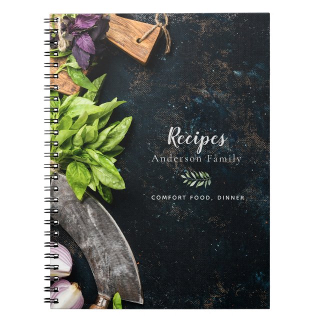 Caderno Espiral Livro de culinária russo receitas de comidas saudá (Frente)