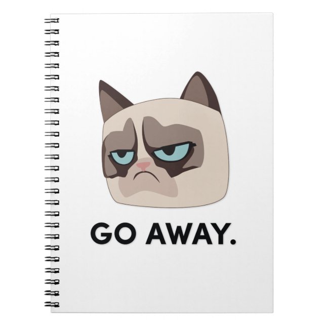 Caderno Espiral Livro de Desenhos "Ir embora" de Gato Rumpy (Frente)
