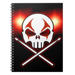 Caderno Espiral Livro de Diários do Drummer de Metal para Noteboo