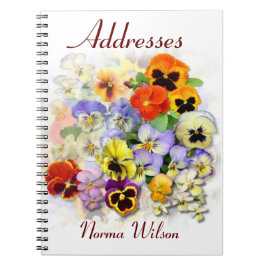 Caderno Espiral Livro de Endereços Pansy ~