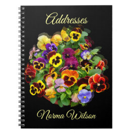 Caderno Espiral Livro de Endereços Pansy ~