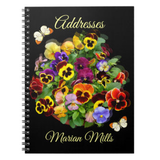Caderno Espiral Livro de Endereços Personalizado da Pansy e da Bor